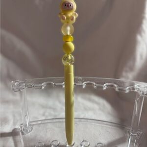 Cute Yellow Beaded Pen